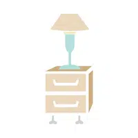 Bedside lamp in English