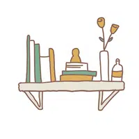 Bedside bookshelf in English