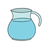 Bedside water pitcher in English