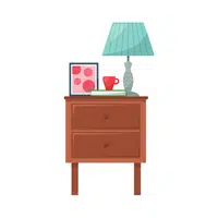 Bedside table tray in English