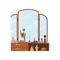 Dressing mirror: in English