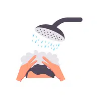 Shower mat in English