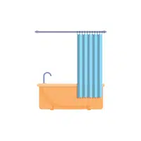 House items Vocabulary Words | Shower curtain in English