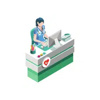 Hospital Vocabulary Words | Nurse's station in English