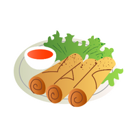 Food Vocabulary Words |Spring Rolls in English