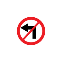 Traffic Signs Name And Their Meanings | No Turn on Red in English