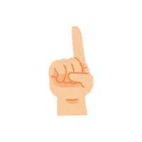 Hand Gestures meaning | Raised index finger in English