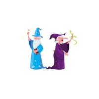 Wizard - Witch in English