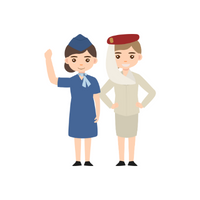 Steward - Stewardess in English