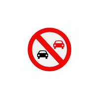 Traffic Signs Name And Their Meanings | No Overtaking in English