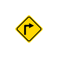 Traffic Signs Name And Their Meanings |Sharp Curve in English