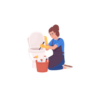 Household Chores Vocabulary words |Washing (the toilet) in English