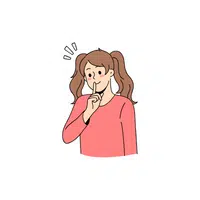 Silence gesture in English