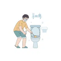 Clean toilet in English