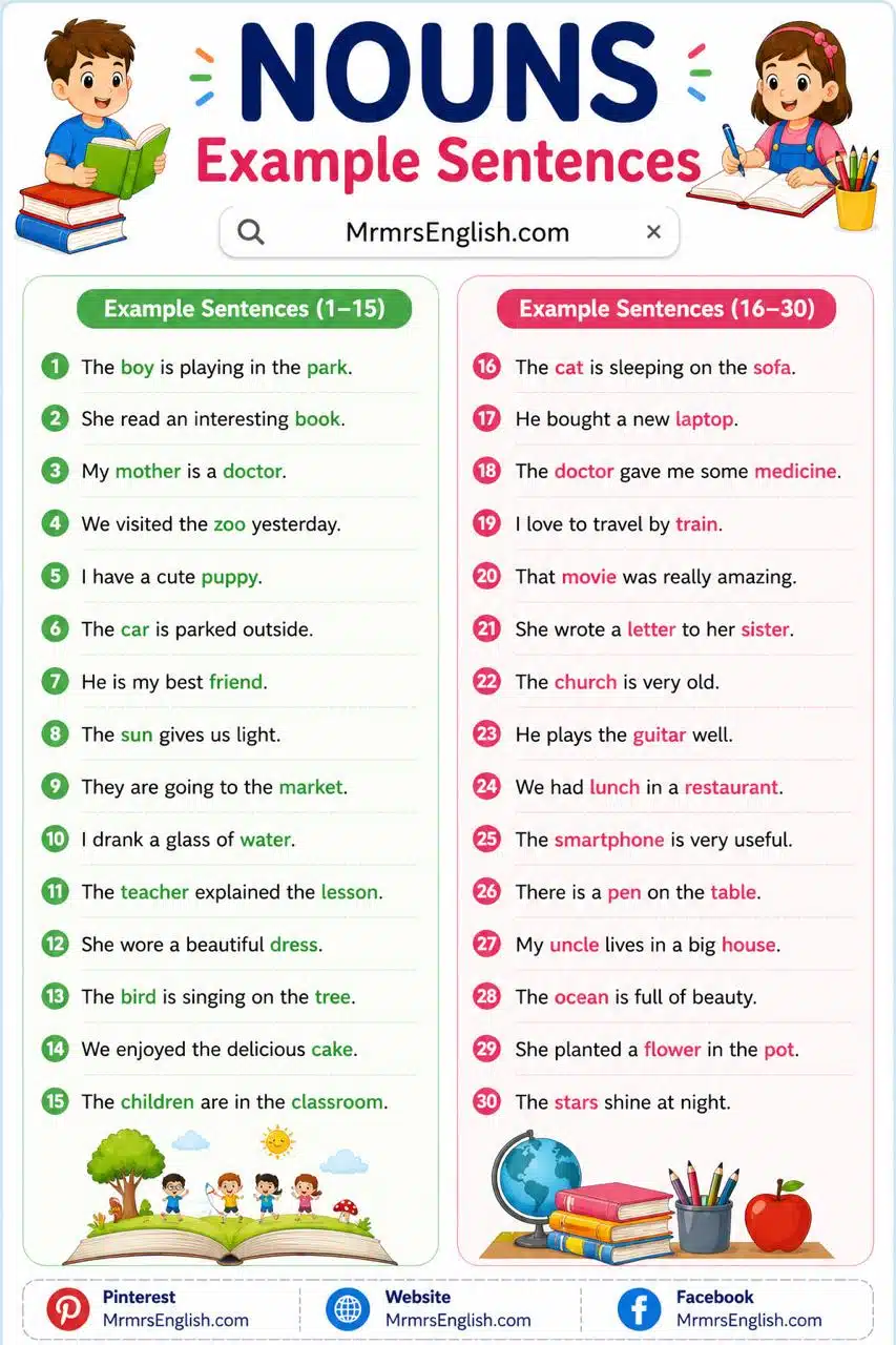 Nouns Example Sentences in English