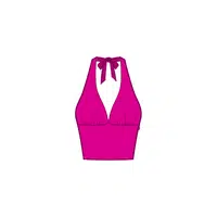 Strapped neckline in English