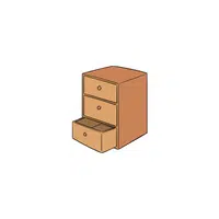 Types of furniture items |cabinet in English