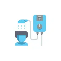 Bathroom items names |Electric shower in English