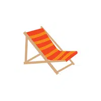 Deck chair in English