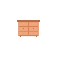 Types of furniture items |chest of drawers in English