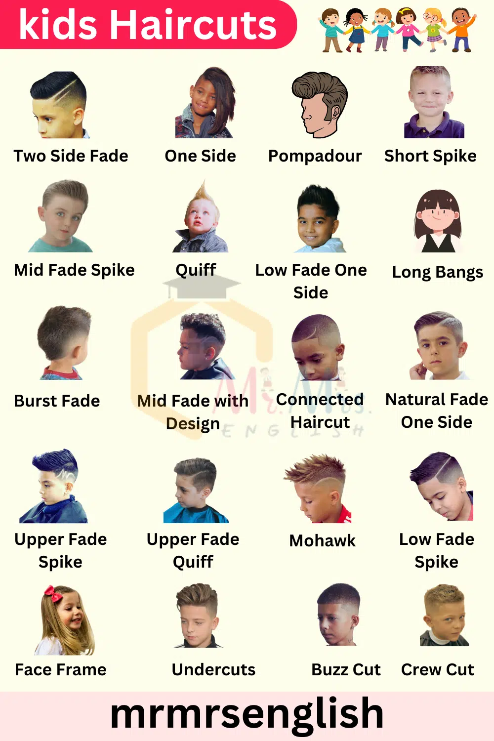 Haircuts Names for kids in English