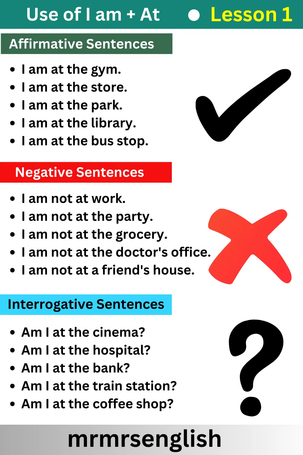 Use of I am + At