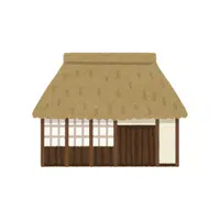 Thatched Roof House in English