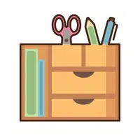 Desk organizer in English