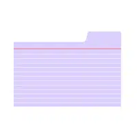 Index cards in English
