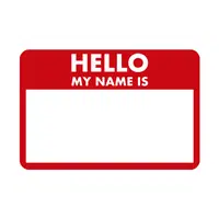 Name tags in English