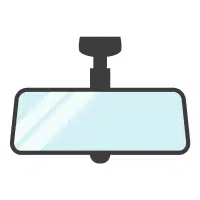 Rear-view mirror in English