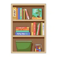 Bookshelf bedroom item name in English