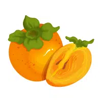 Yellow Fruits Names |Persimmon in English