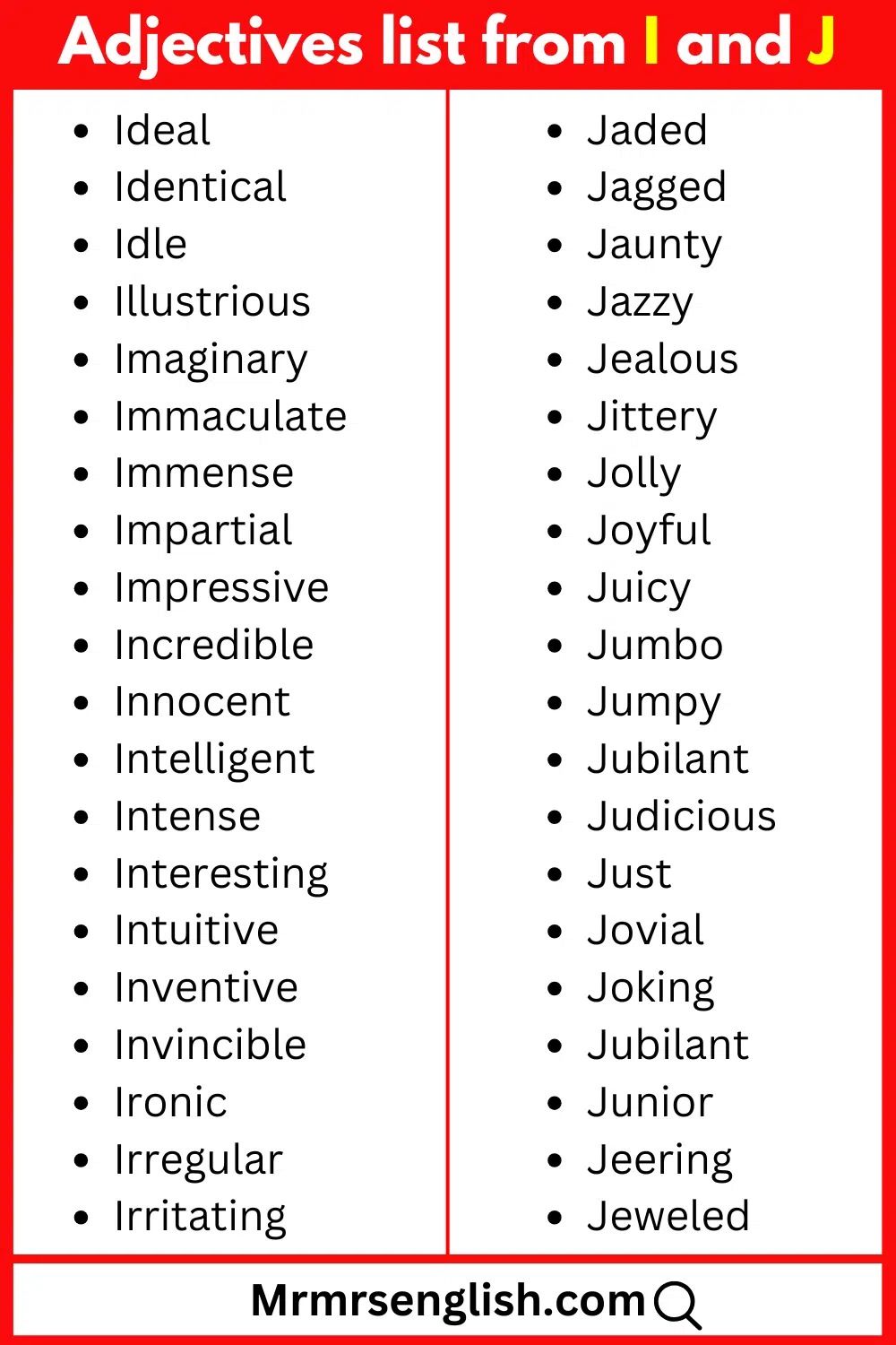 Adjectives