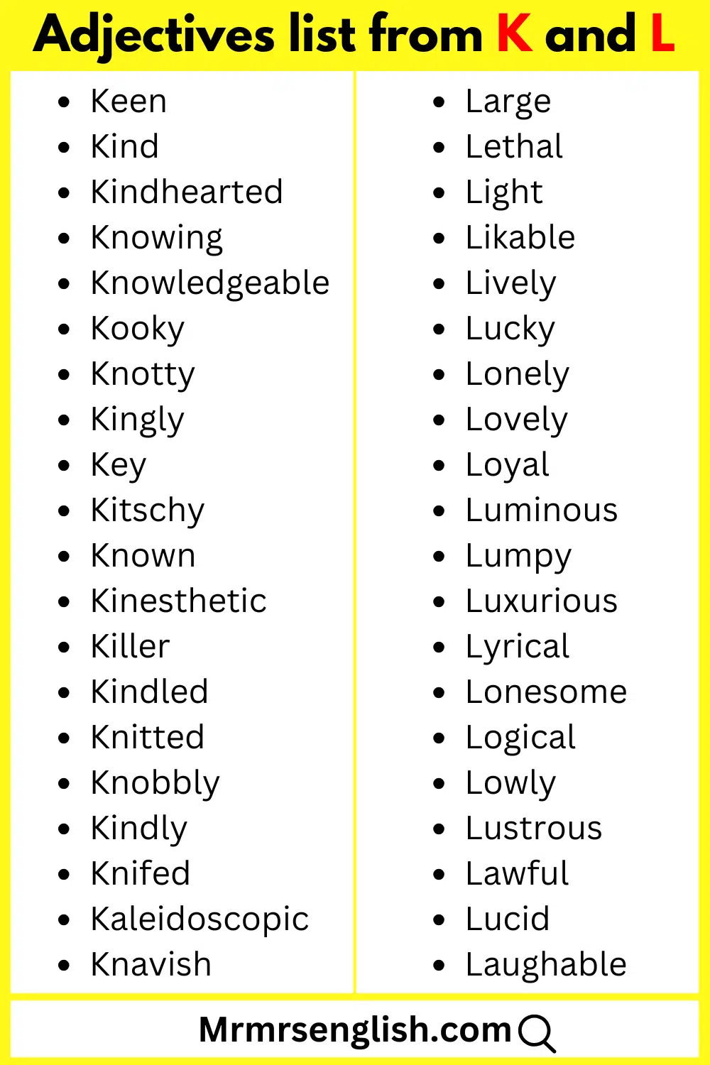Adjectives