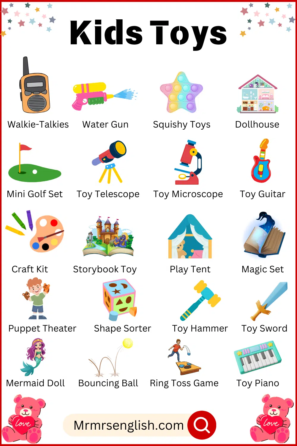 Baby toys names with pictures