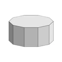 Dodecagonal Prism Name of 3D shape in English