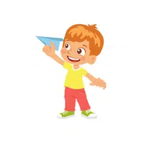 Making Paper Airplanes Activity for Kid in School