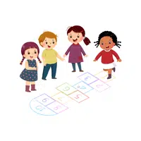 Playing Hopscotch | Different Activities for Kids in School