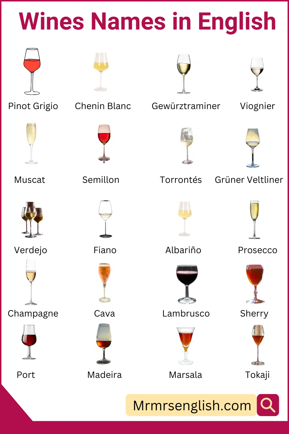 Wines Names in English