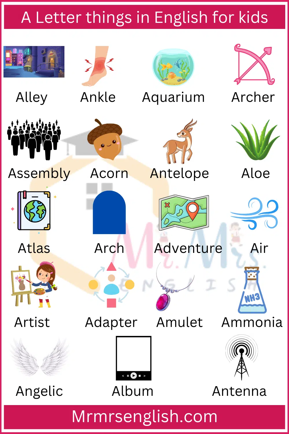 Common Things with Pictures for kids
