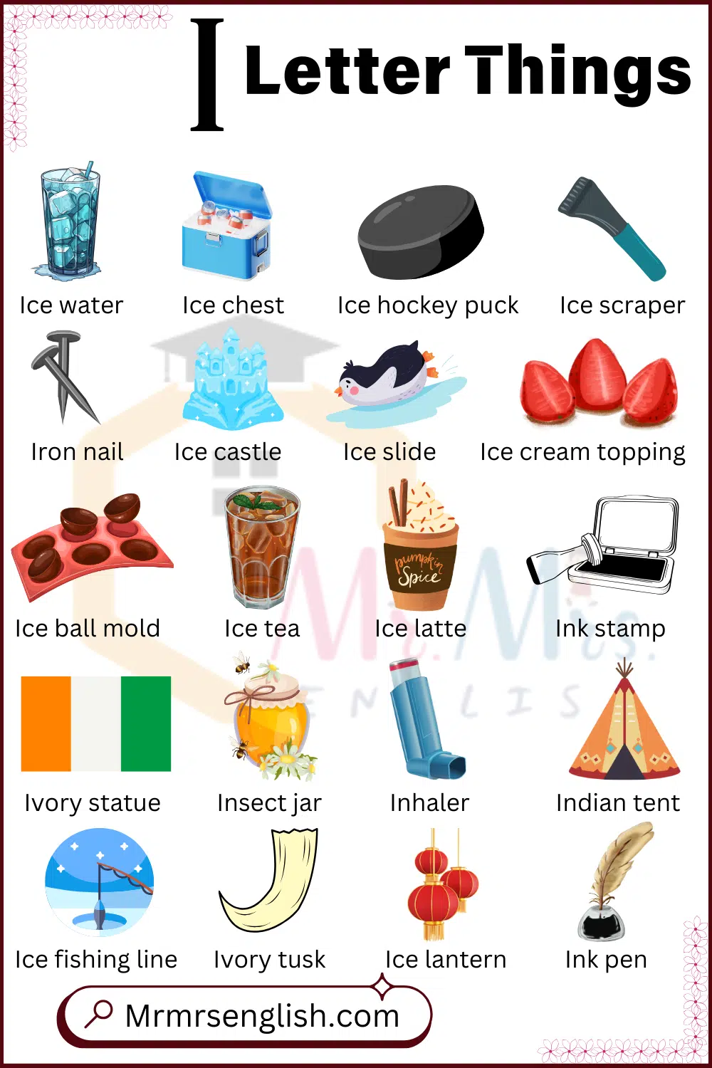 Things and Pictures that start with I