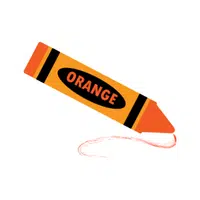Orange Crayon | thing for kids