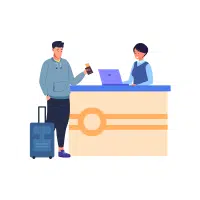 Check-in counter | Airport vocabulary words in English