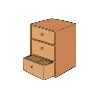 Drawer | Storage items names in English