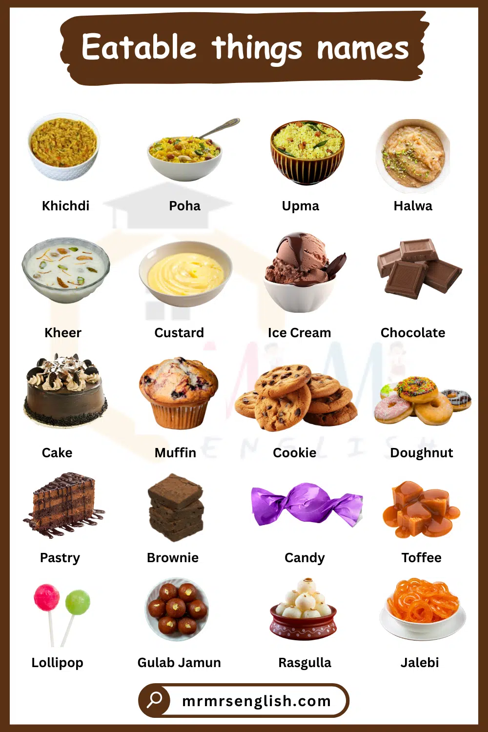 Food Items in English with Pictures