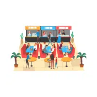 Food court | Airport vocabulary words in English