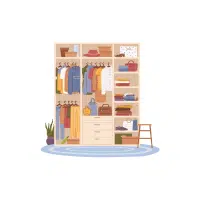 Hanging organizer | Storage items names in English