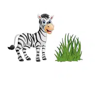 Zebra – Grass - Animals Foods Names