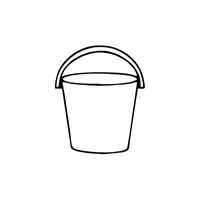 Bucket | Coloring Book Objects Names in English